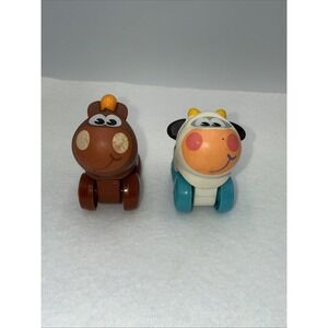 Playskool Mini Wheel Pals 2.5" Penguin Bear‎ 2009 Hasbro Lot of 2 Animal Tracks